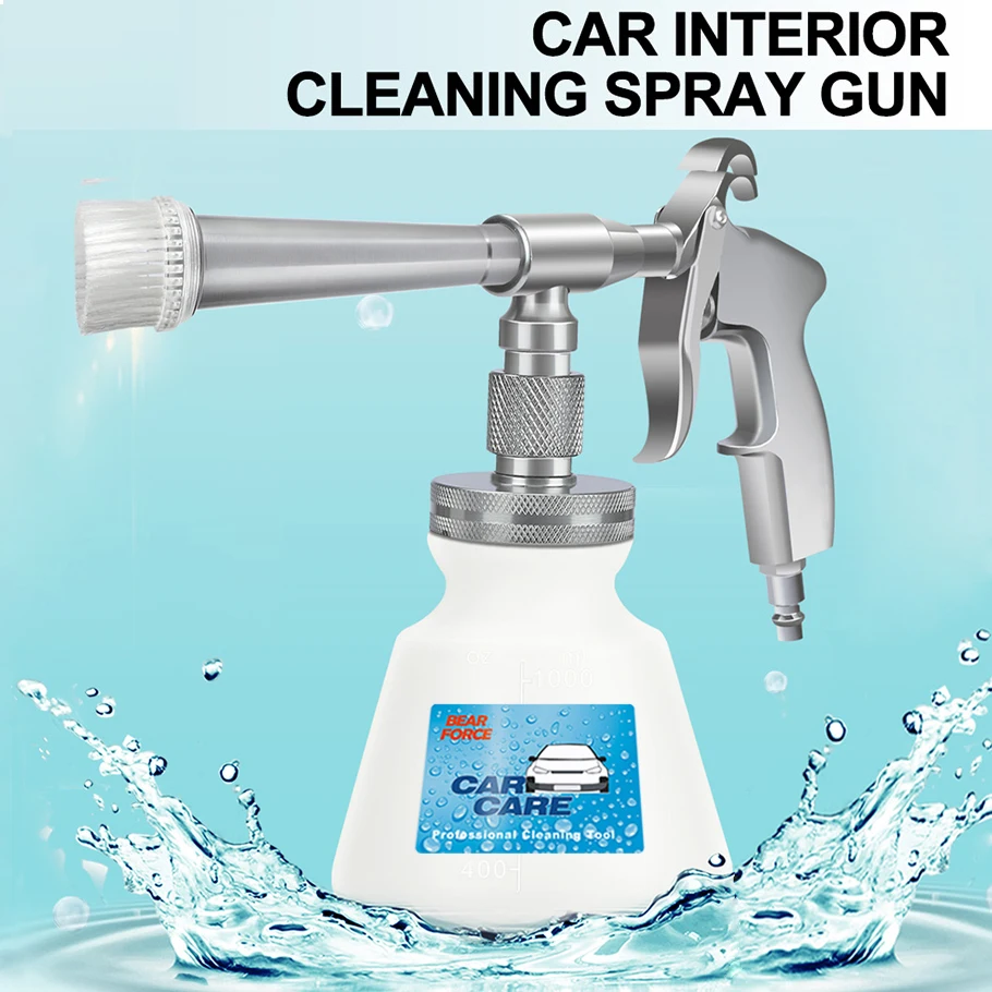 Car Cleaning Gun Pneumatic Air Compressor Foam Gun Car Wash Interior Deep Cleaning Gun for Car Detailing Tool