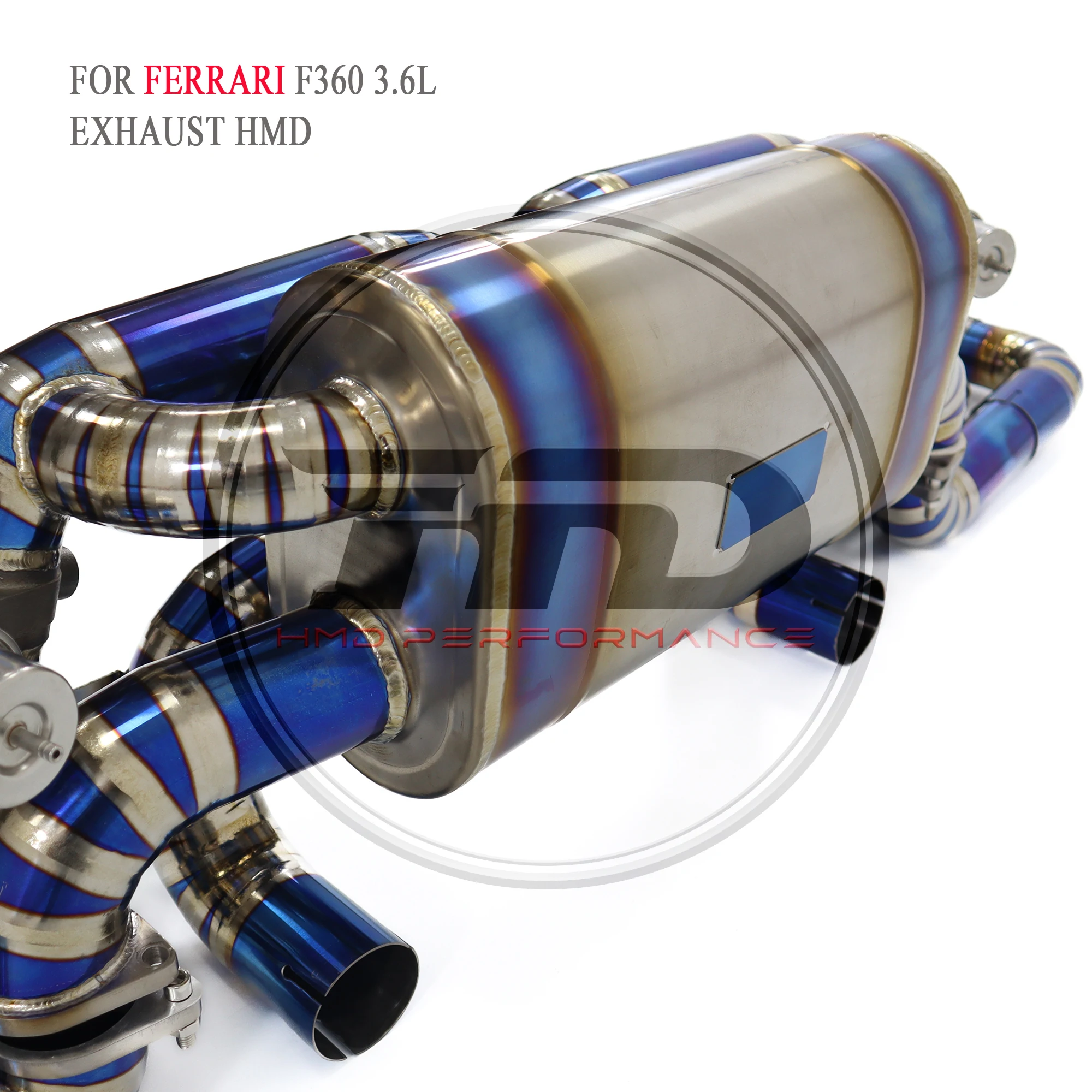 titanium exhaust system High performance Catback for Ferrari F360 3.6L lift valve silencer Carbon fiber tail nozzle 2000-2005