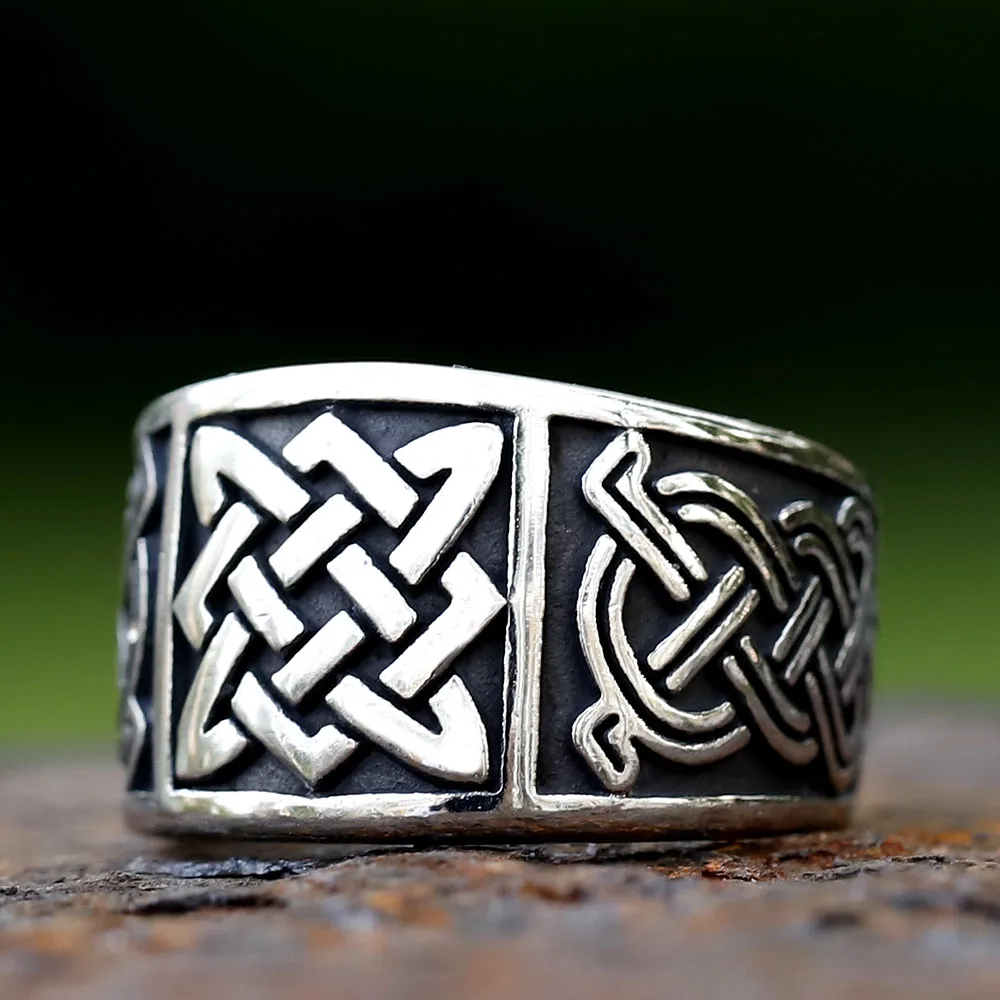 2023 neue 316L Edelstahl Viking Odin Trinity Keltischer knoten Ring Für Männer Mode Amulett Schmuck für geschenk kostenloser versand