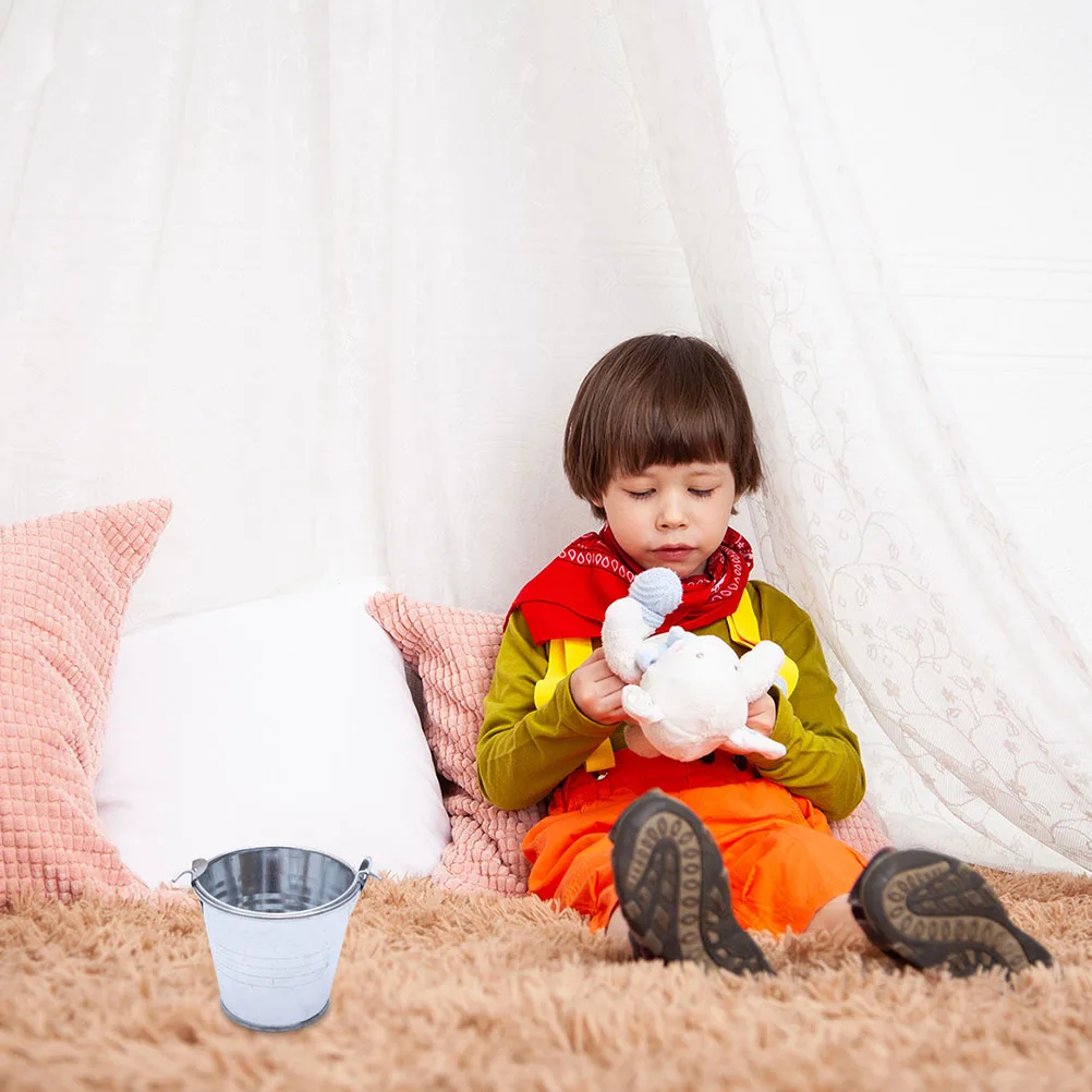 

6pcs Iron Flower Pot Creative Decorative Flowerpots For Home Garden Storage Small Bucket Household Iron Buckets Succulents