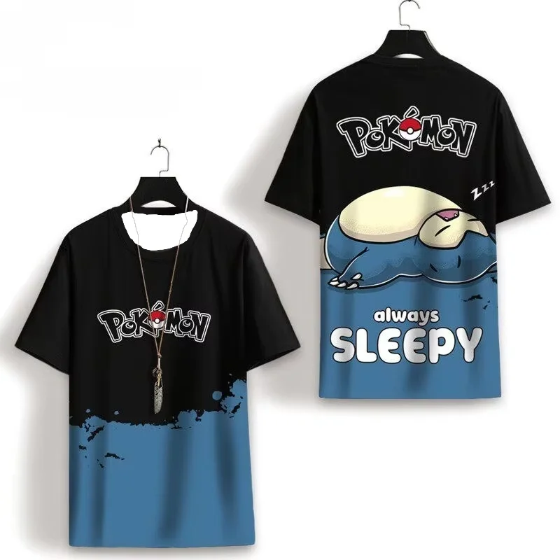 

Bandai Kabi Beast Periphery Pok E Mon Anime Pok E Mon Summer Men's Short Sleeve Parent Child Quick Drying Breathable T-shirt Top