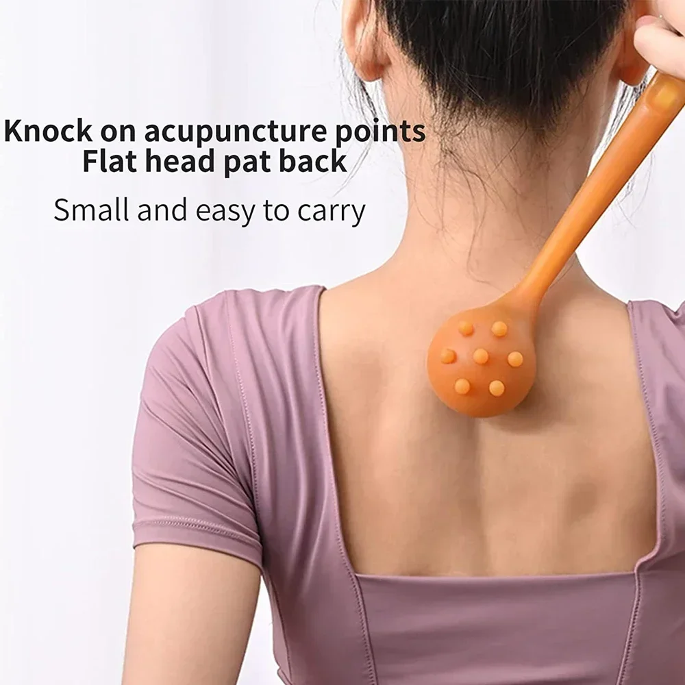 KEMOKO-Manual Back Massage Hammer Tool, Handheld Silicone Hammer para todo o corpo, pernas, braços, costas, casa, escritório massageador, 1pc