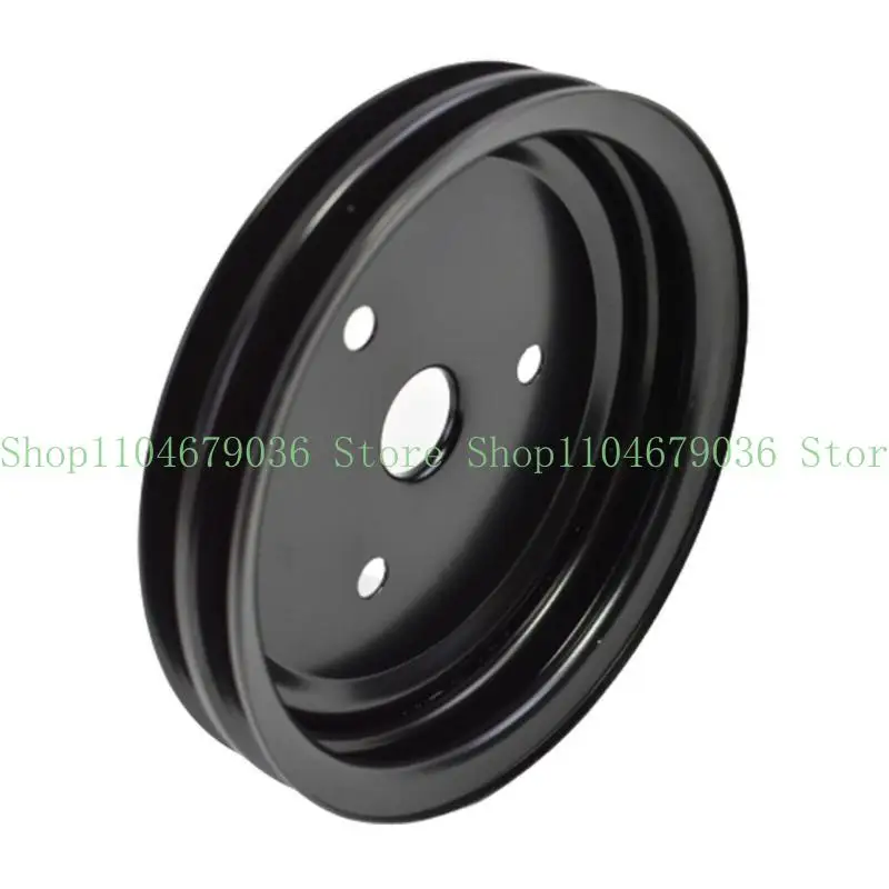 

652F Automobile Short Water Crankshaft Pulley 2 Grooves Durable Replacement Silver Swp for SBC 262 327