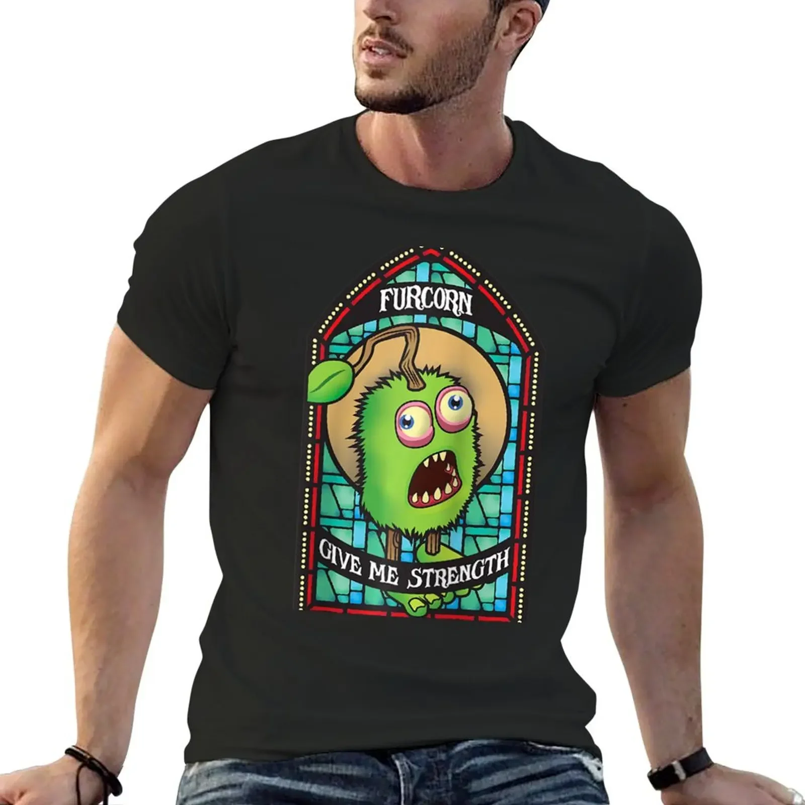 

Furcorn Give Me Streng T-Shirt summer top custom t shirt graphics mens tall t shirts