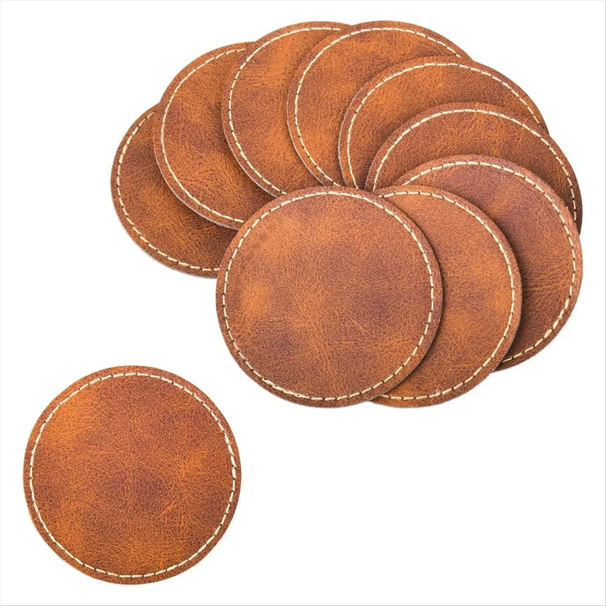 A013 60 Pcs Blank Leatherette Hat Patches and Adhesive Artificial Leather Rectangular Patches Artificial Leather Patches
