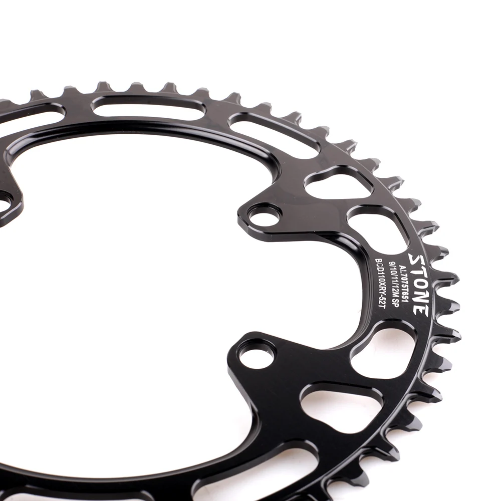 Stone 7075 Circle Chainring 110mm BCD110 4 Arms for ROTOR Aldhu 4700 5800 6800 9000 Road Bike Narrow Wide Chain Ring Chainwheel