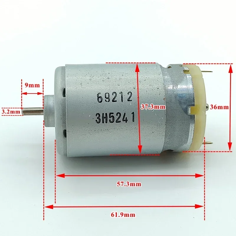 JOHNSON 69212 RS-550 Motor DC 6V-12V 30000RPM High Speed Power Large Torque Mini 36mm Carbon Brush Motor DIY Electric Drill Tool
