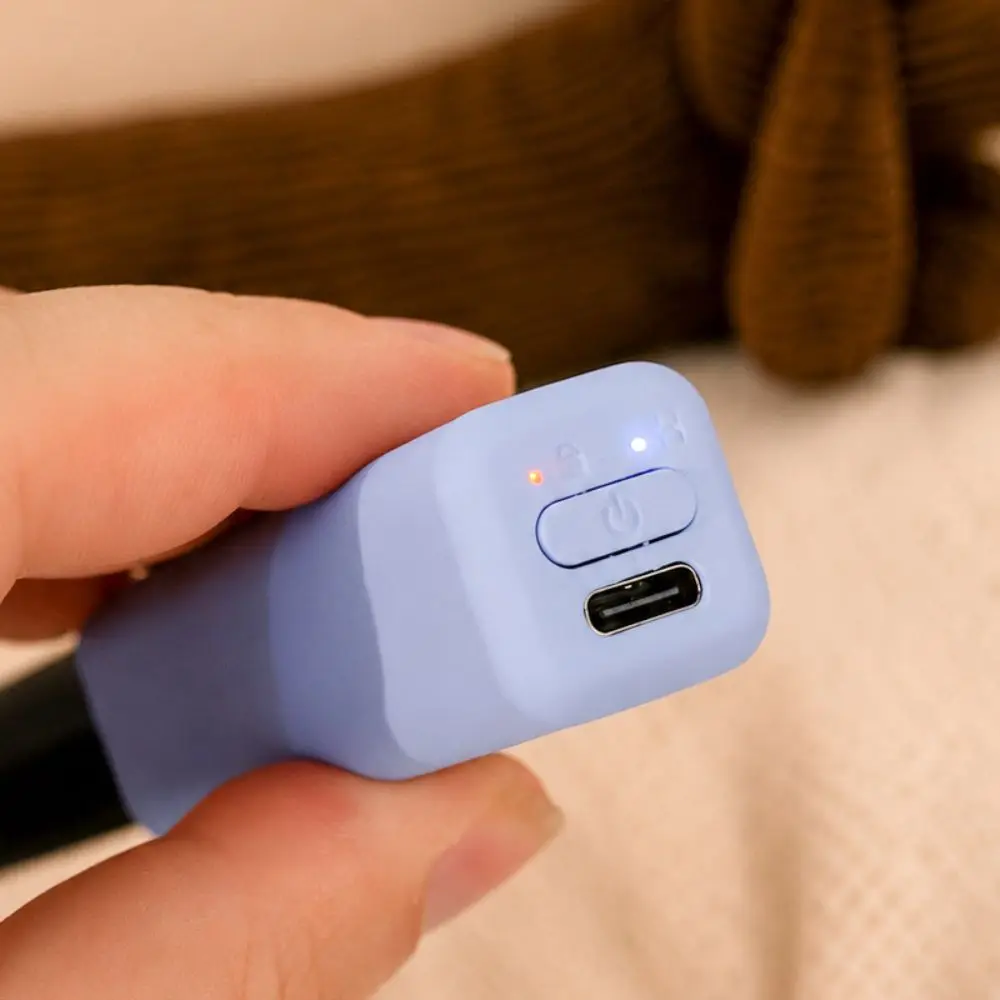 USB Rechargeable Wireless Bangs Comb Fast Heating Cordless Lipstick Straight Comb Pocket Frizz-Free Mini Straight Hair Brush
