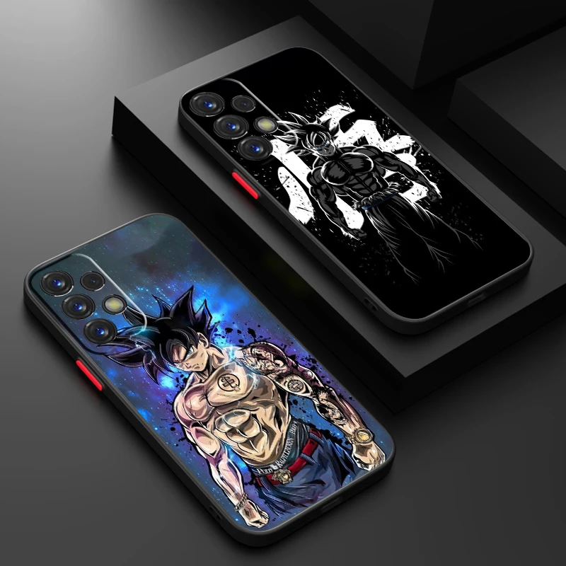 Fashion D-Dragon Ball Goku Frosted Translucent For Samsung A53 A52 A33 A32 A51 A71 A21S A13 A73 A50 A22 A12 5G Funda Phone Case