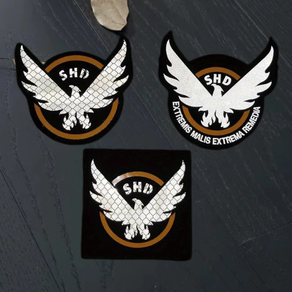 

SHD The Division Embroidered Patches for Clothing Shooting Role-playing Game Tactical Armband Wings Hook&Loop Badge on Backpack