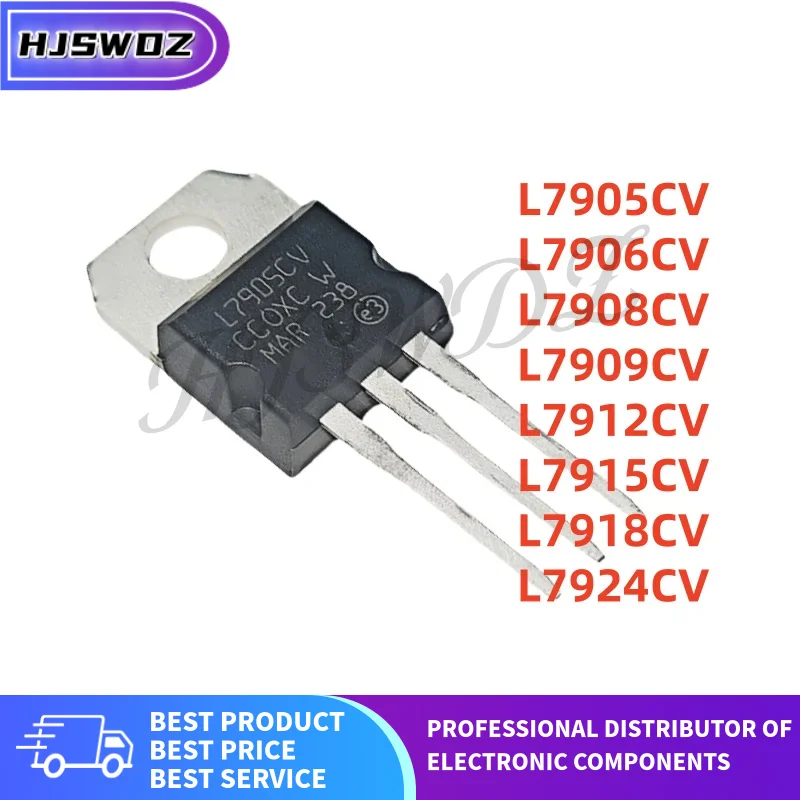 10PCS L7909CV L7905CV L7918CV L7915CV L7924CV L7908CV L7906CV L7912CV TO-220 Stabilized triode In stock