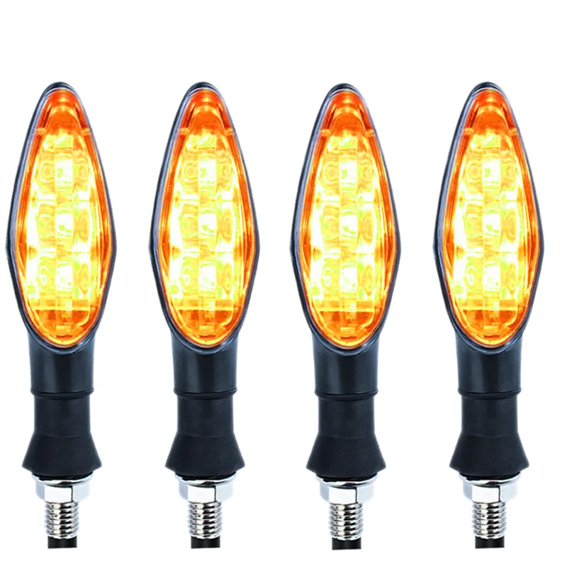

Motorcycle Universal 12V LED Turn Signal Lights M10 waterproof Flasher Motorcycle Led Signal Bendable Tail Light Accessories