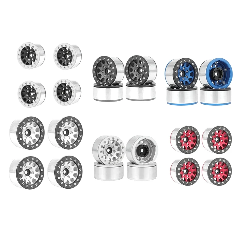 

4 шт. 1,55-дюймовая металлическая модель колеса, автомобильные детали для осевого SCX10 Ghost TRX4 TRX6 D90 1/10, радиоуправляемый гусеничный автомобиль