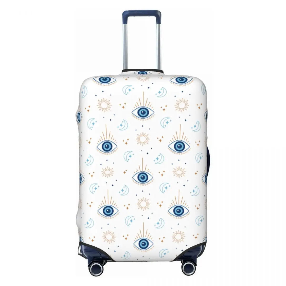 

Custom Cute Magic Witchcraft Occult Evil Eye Luggage Cover Protector Elastic Travel Suitcase Covers
