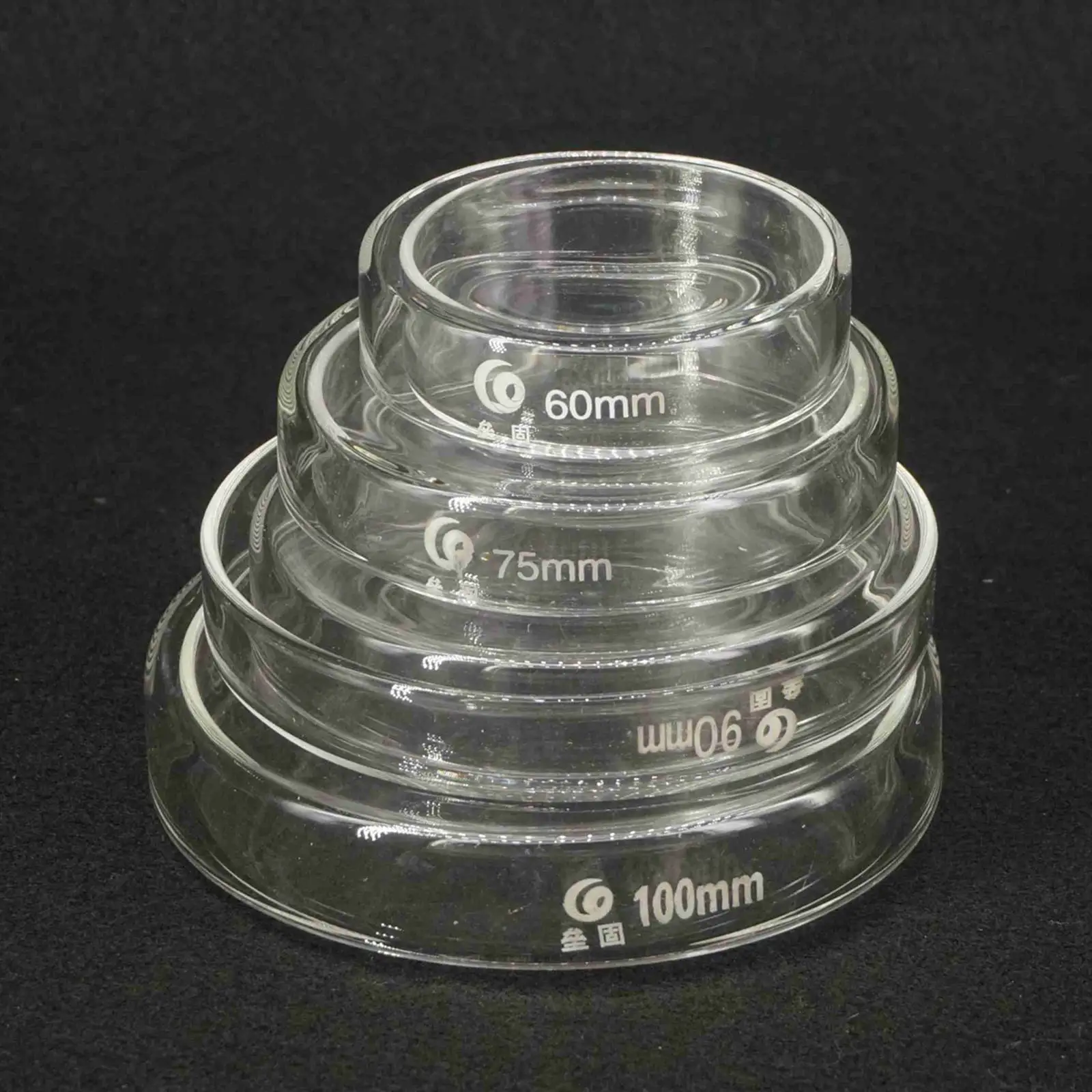 60mm Clear Borosilicate Glass Petri Dishes With lids Microorganisms Cell Clear Sterile Chemical Petri Dishes