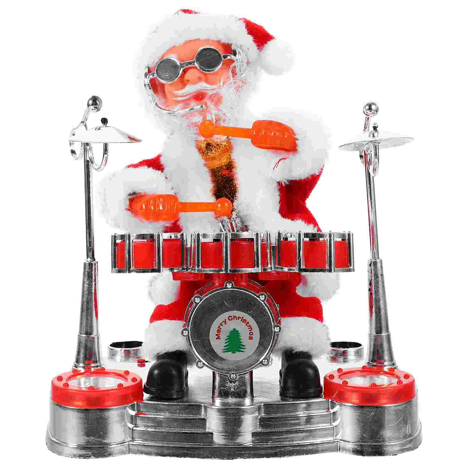 

Dancing Singing Santa Claus Christmas Toy Operated Musical Moving Figure Holiday Decoration (Drum)