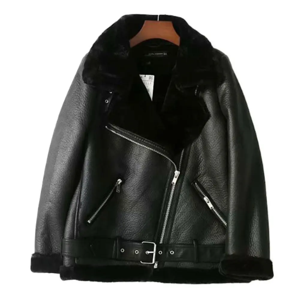 

White Lamb Fur Jacket Women's Autumn Winter Fashionable Style Deer Skin Velvet Integrated Warm Popular Top Outerwear