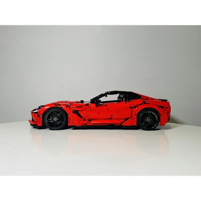 MOC-199855 bloques de carreras de coches deportivos icónicos rojos, modelo 3399 piezas MOC, bloques de construcción creativos para niños, juguete para regalo de cumpleaños