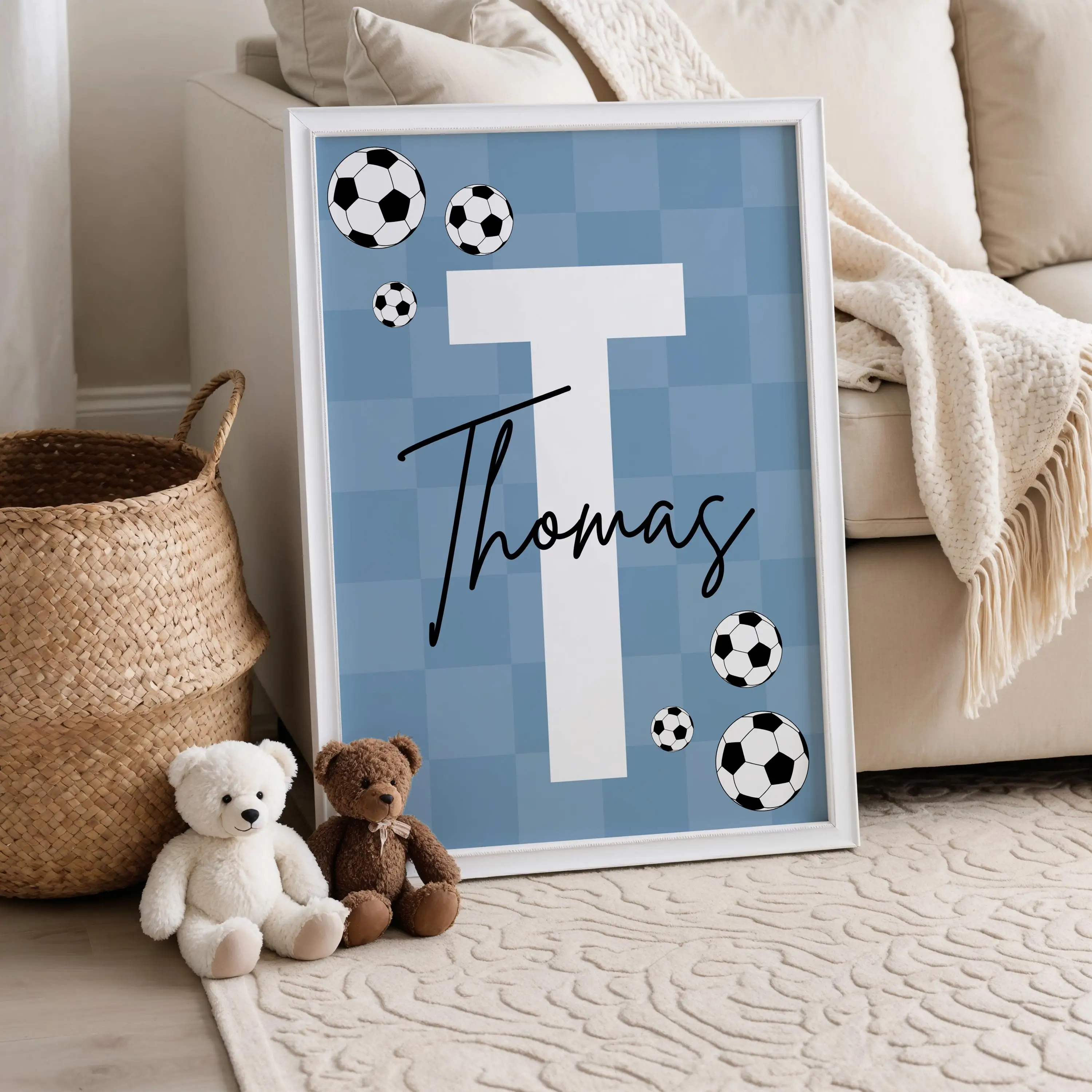 カスタムサッカーウォールアートセット、男の子向けサッカーをテ - Baby Nursery Wall Art のレビューと価格