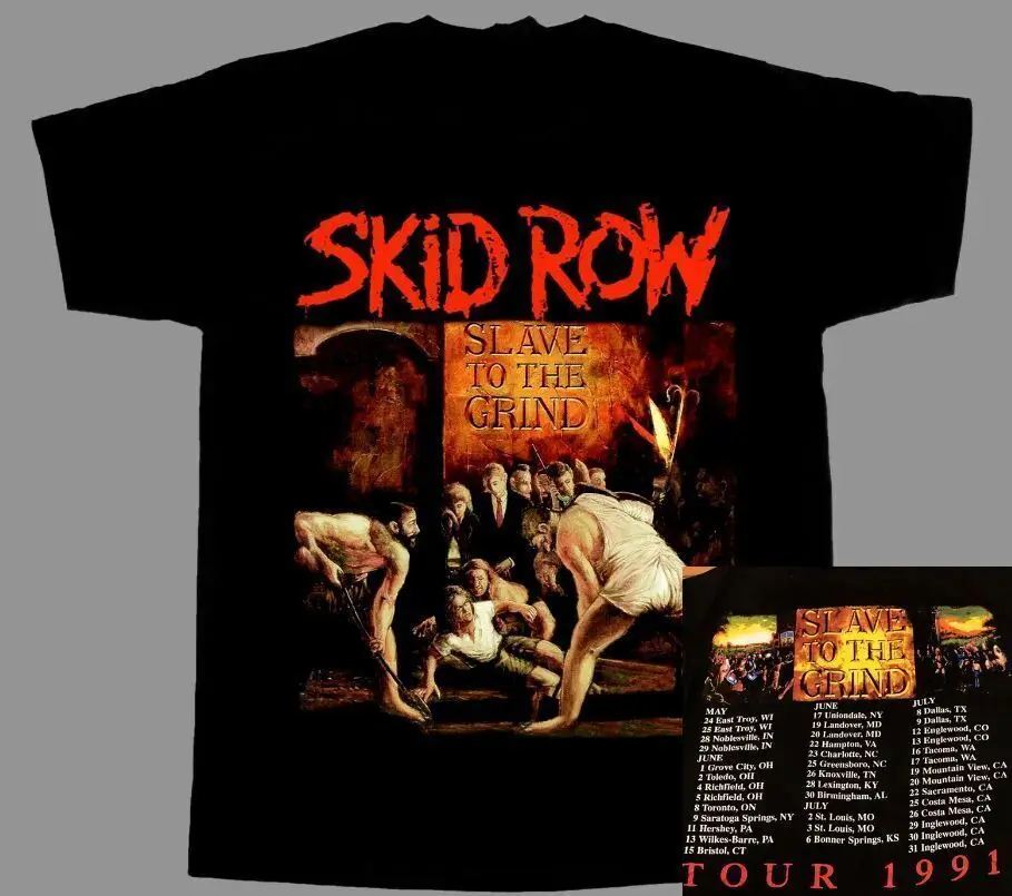 Skid Row Slave to the Grind Double-sided Men T-shirt AC1203