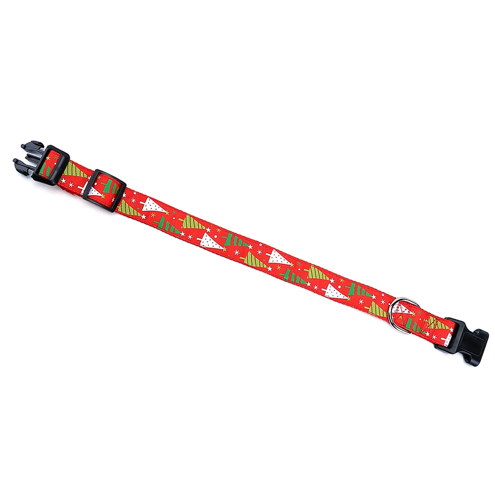 

Dog Collar Puppies Red Supplies Adjustable Soft Nylon Cartoon Design Walking Dogs Outdoor Pet Sports Christmas Pet Collar Dog