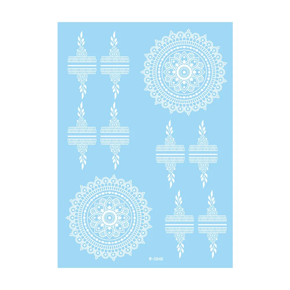 

Water Transfer Decals Henna Tattoo Stickers India Mehndi Flower Instant Henna Temporary Tattoo Fake Waterproof Body Art Sticker