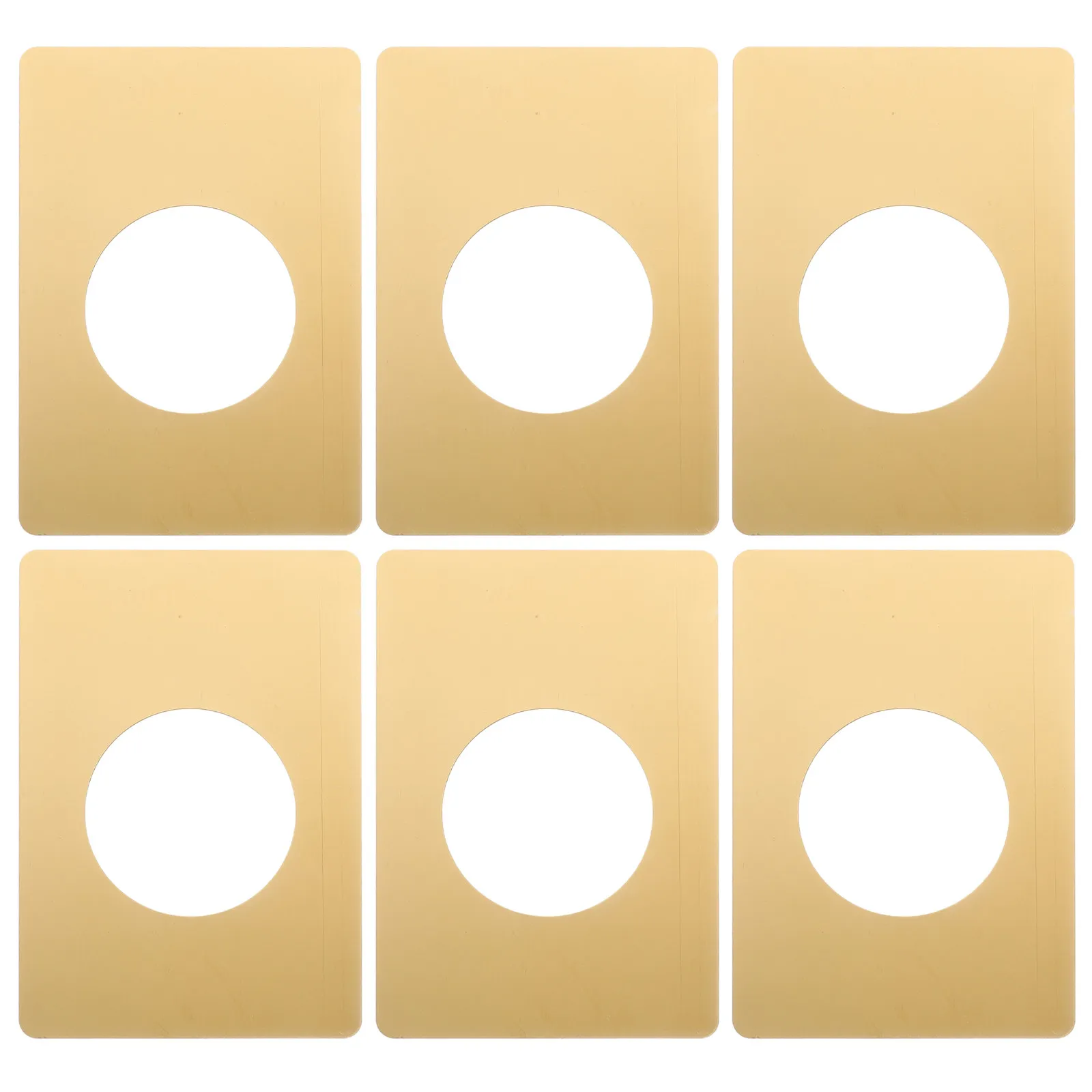 6Pcs Door Reinforcement Plate Stainless Steel Lock Hole Backing Plate Door Handle Fixing Cover Deadbolt Repair Interior Exterior