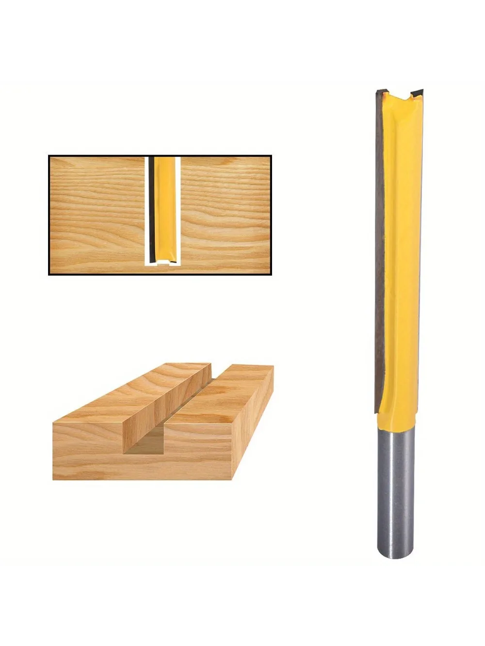 

1/4" Shank Extra Long Straight Router Bit, 2"/3" Cutting Height, CNC Router Drill Bit for Wood, MDF, Laminate, Particleboard
