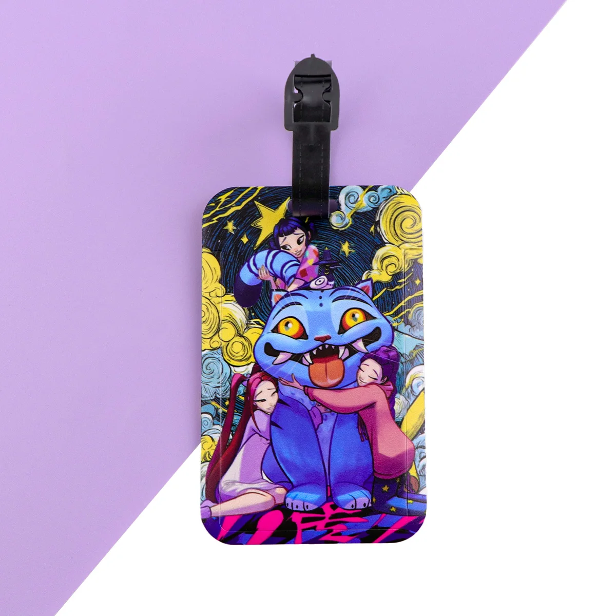 Happy Tiger Business Luggage Tag Suitcase Address Label Luggage Boarding Case Label Name ID Address Clip Travel Accessories