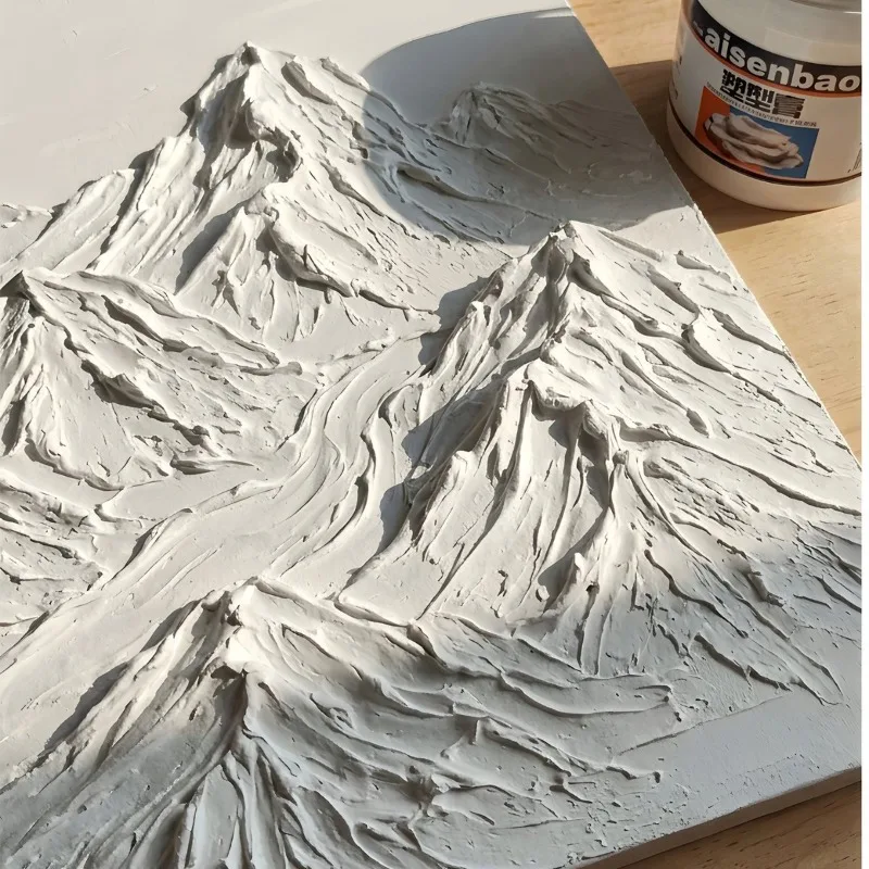 500g Akrylowa Pasta Modelująca Efekt Krackle, Pasta Teksturowująca 3D, Gesso o Gęstej Strukturze, Baza do Farb Olejnych, Materiały Plastyczne dla Artystów na Płótno — zdjęcie produktu 4