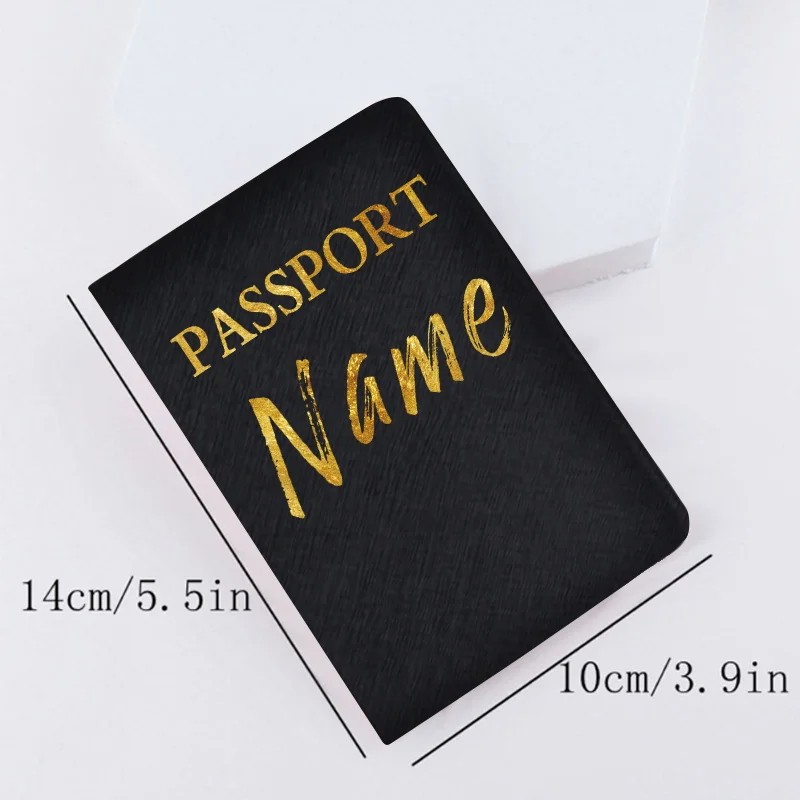 Funda para pasaporte personalizable con cualquier nombre, funda para pasaporte, funda para identificación, tarjeta bancaria, Funda de cuero PU para