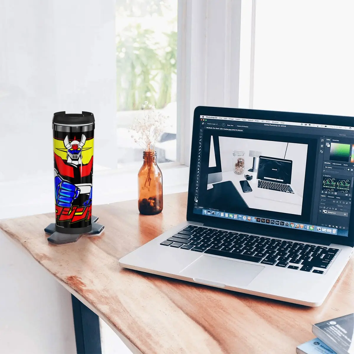 Goldoraks Grendizer Mazinger Z Double Insulated Water Cup Graphic Thermos bottle Mug Humor Graphic Heat Insulation beer mugs