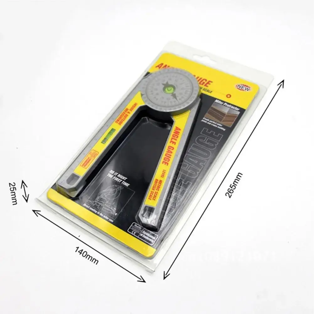 

360/180 Degree Rotating Protractor Ruler Level Machine Miter Saw With Level Perfect Forming Angle Gauge For Miter Woodworking