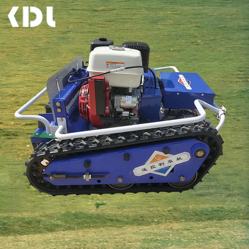 

Factory Direct Sale Remote Control Gasoline Power Lawn Mower Crawler Automated Shredder Core Engine for Park Orchard Use