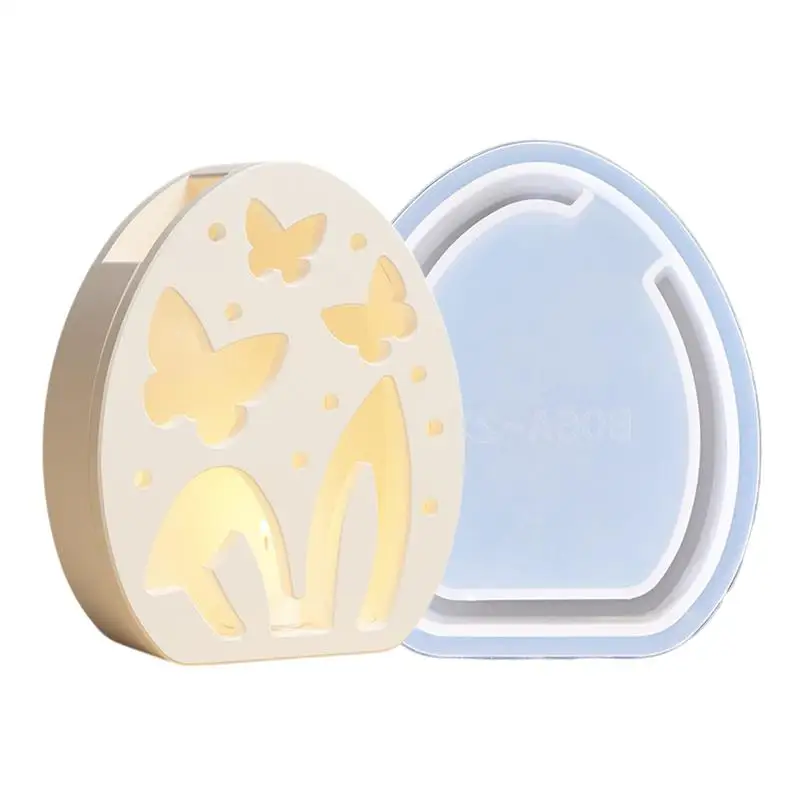 

Полая силиконовая форма для пасхального яйца и кролика, гипсовый орнамент, форма из смолы