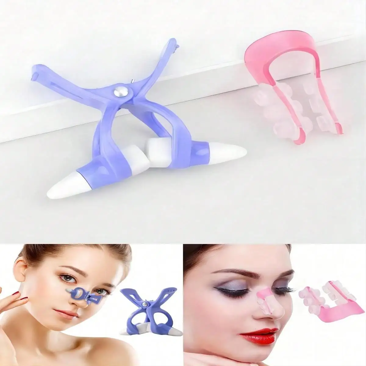 Silicone Nose Shaper Clip - Non-Surgical Nose Reshaping Tool for Slimmer & Straighter Nose  Soft Comfortable Clamp Fragrance