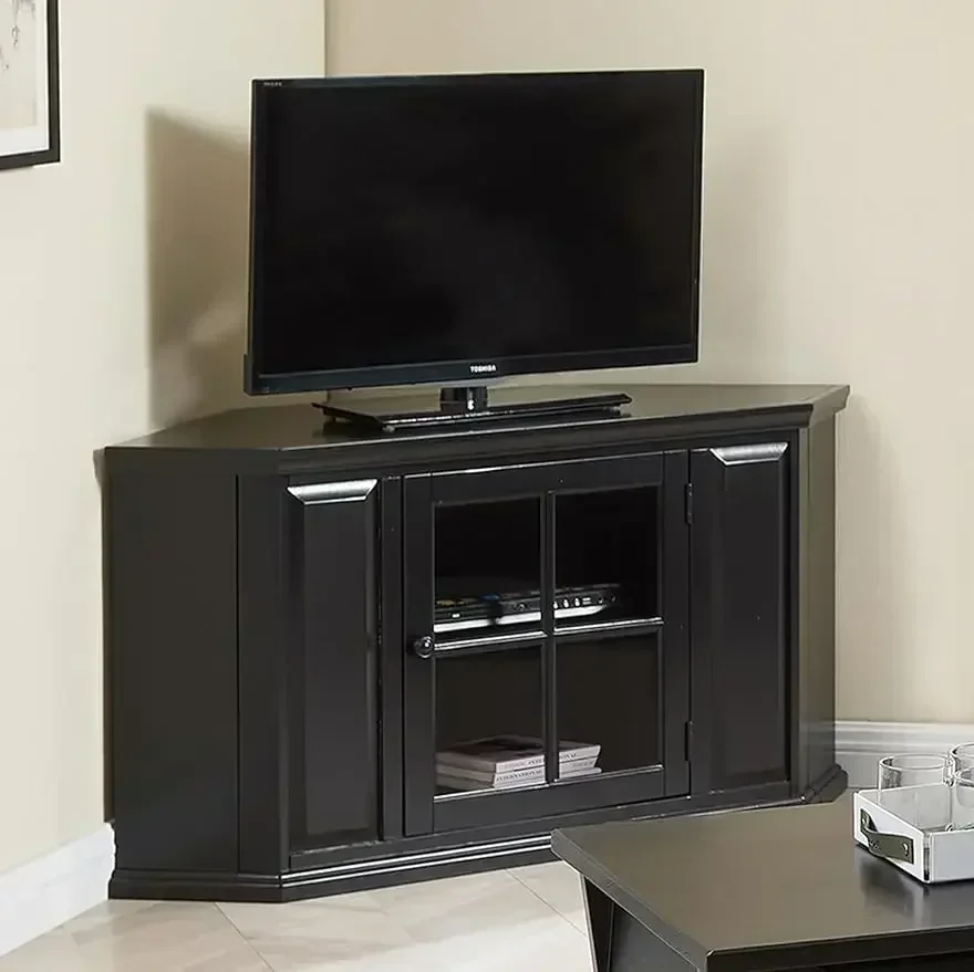 

Corner TV Stand, 46 inchs, Black Rub
