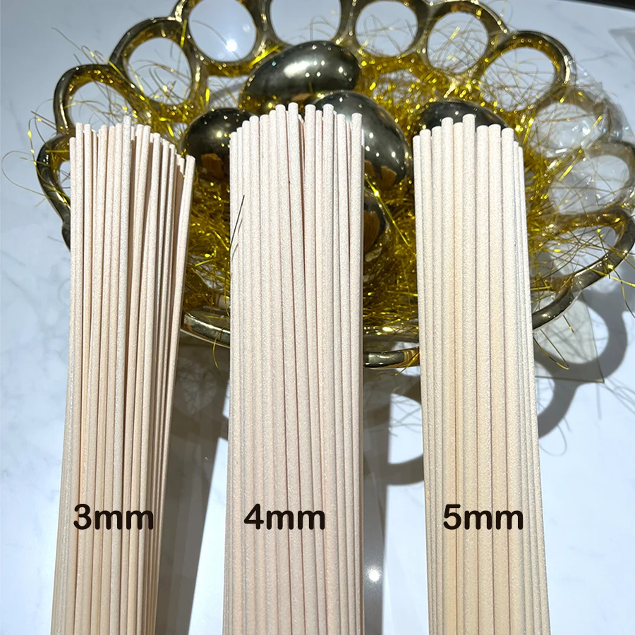 50pcs 30cm 3/4/5mm Wood Color Reed Diffuser Sticks Fiber Reed Diffuser Sticks Home Fragrance Essential Oil Refill Reed Sticks