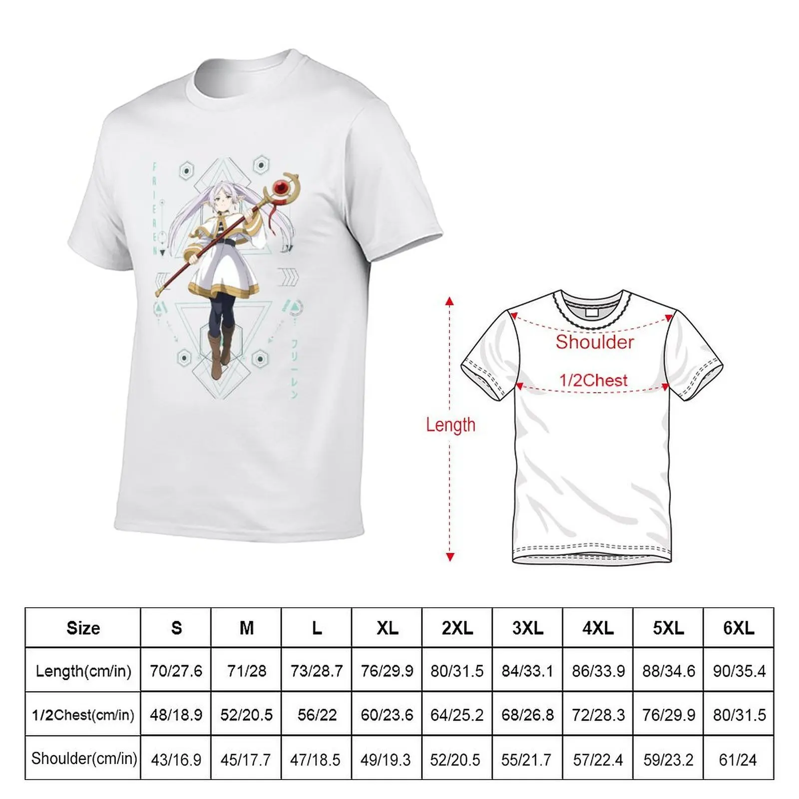 Frieren フリーレン Sousou no Frieren T-Shirt men t shirt cotton 100% t shirts for man cotton T-Shirt