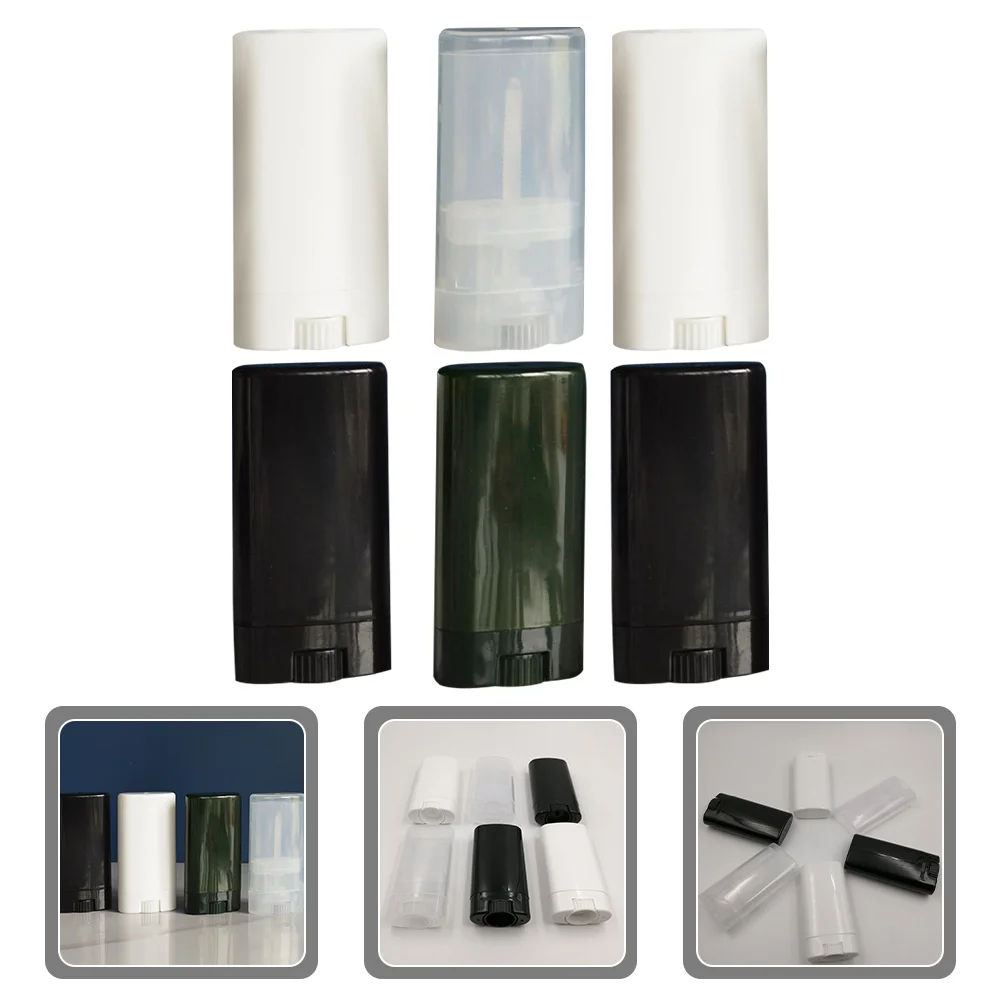 6 stuks lege lippenstiftcontainers, draagbare compacte doe-het-zelf lippenbalsembuizen, lichtgewicht reislipglosshouders, navulbaar