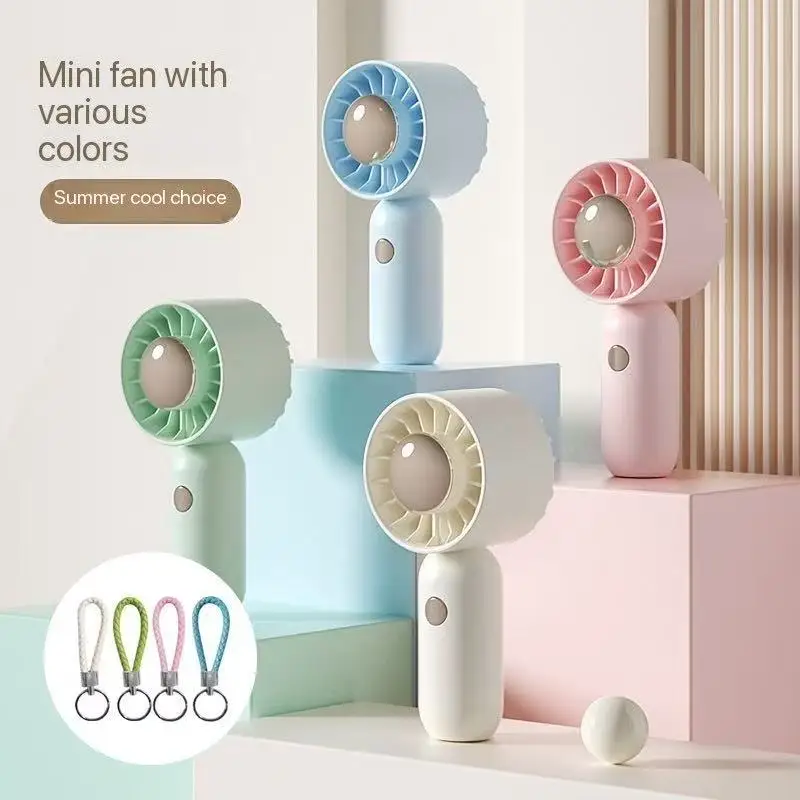 MEET SUN Silent USB Handheld Cooling Fan 500mAh Mini Rechargeable Portable Pocket Hand Fan for Desk Home Travel
