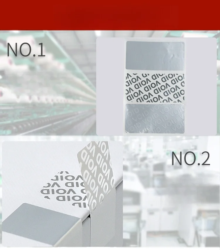 VOID Anti-counterfeiting Label Sticker Anti-tear Tamper-proof Silver Self-adhesive Printing Label Paper Need Ribbon