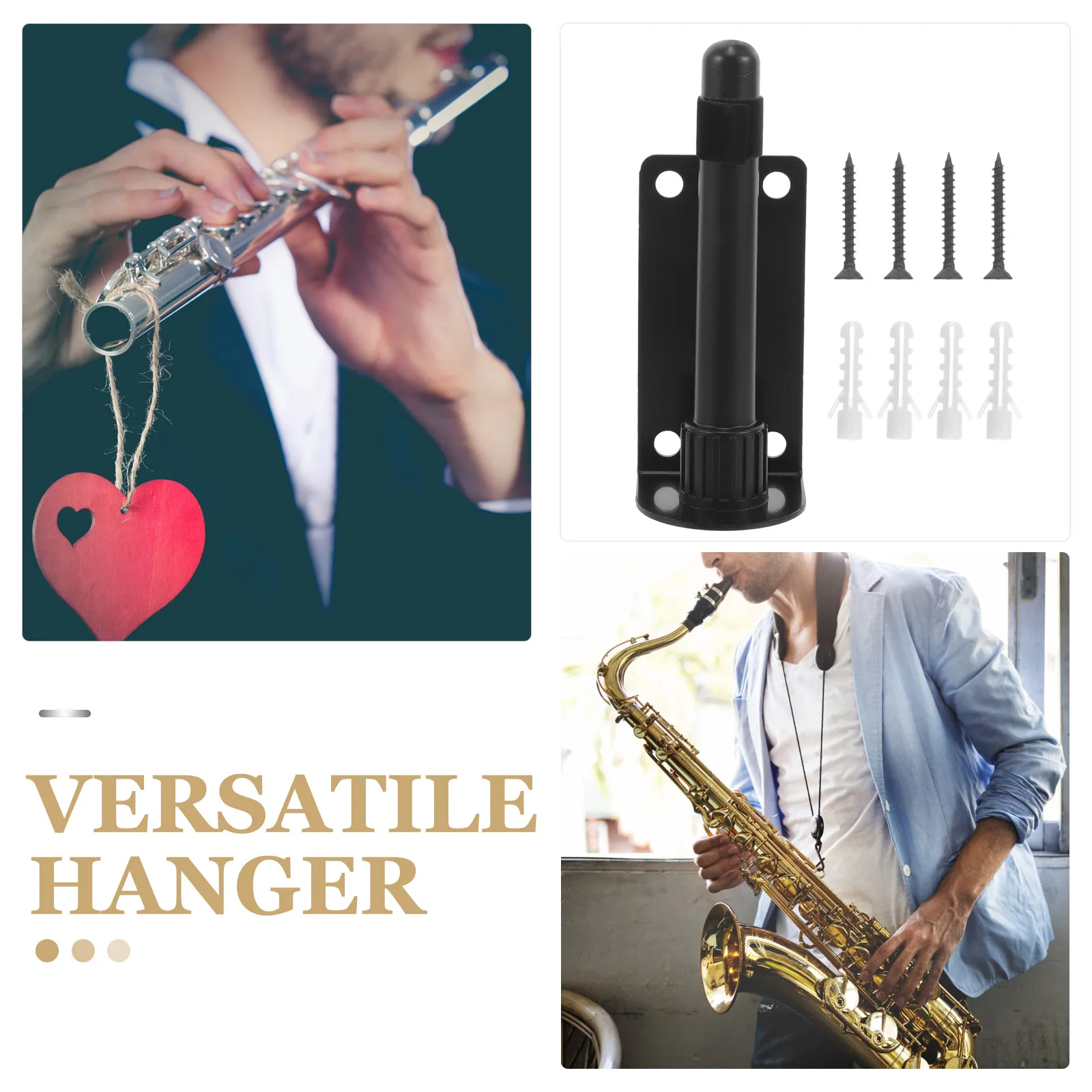 

FluteClarinet Wall Mount Musical Instrument Stand Durable Hanging Holder Wind Instruments Accessory Safe Practical FluteSupport