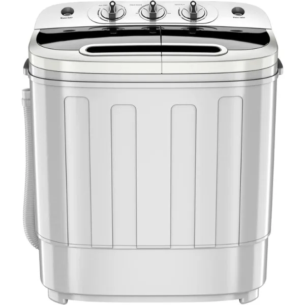 ZENY-Máquina de lavar roupa portátil, Mini Twin Tub com secador Spin, lavadora compacta, 13lbs Capacidade