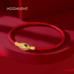 New Luxury Snake Head Charm Bracelets For Women High Quality Leather Bracelet Fashion Couple Accessories 2025 New Year Gifts