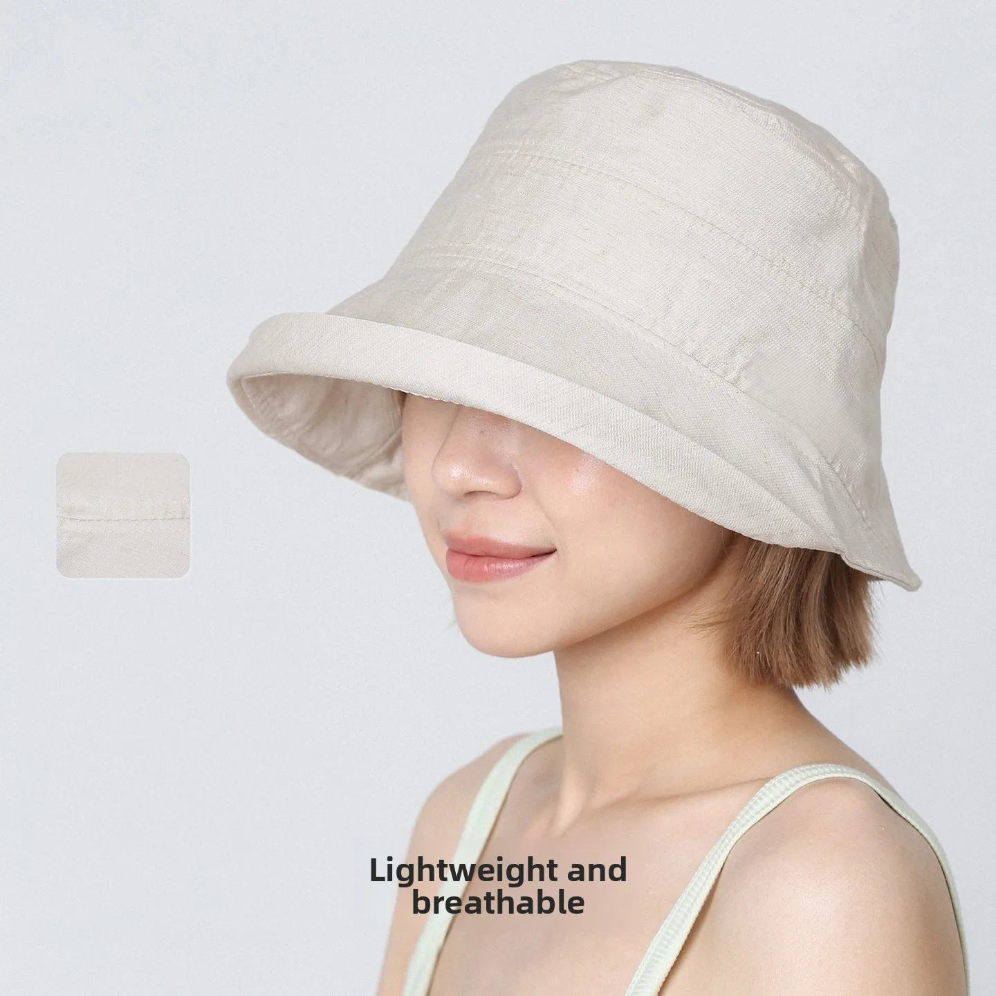 Summer New Style Thin  Fishing Cap Women's Large Head Circumference Basin Hat Sunshade Cap Long Front Short Back Design