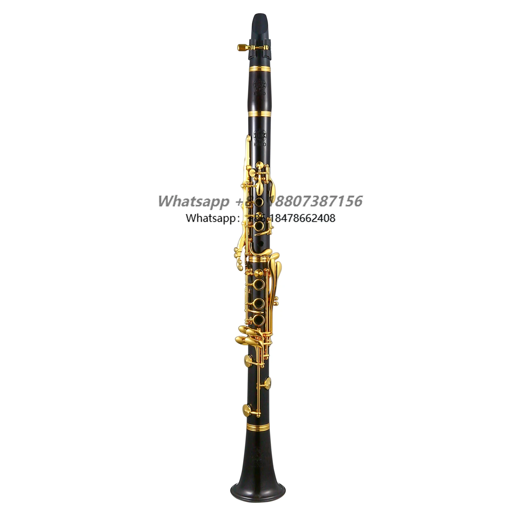 KUNO KCL-907 Bb Clarinet 17 Keys Ebony Tube Body Gold Plating Keys