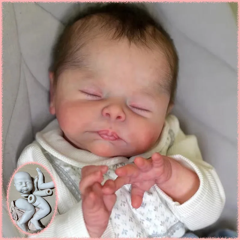

19inch Reborn Doll Kit Christopher Unfinished Unpainted Unassembled DIY Doll Parts with Cloth Body for Artists Collectible Doll