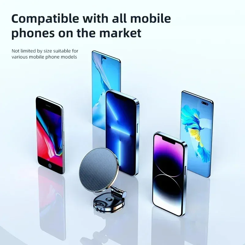 360 °     تدوير حامل هاتف السيارة المغناطيسي حامل الهاتف المحمول خلية الهواء تنفيس GPS دعم في السيارة آيفون 15 14 13 12 برو ماكس Xiaomi Sams