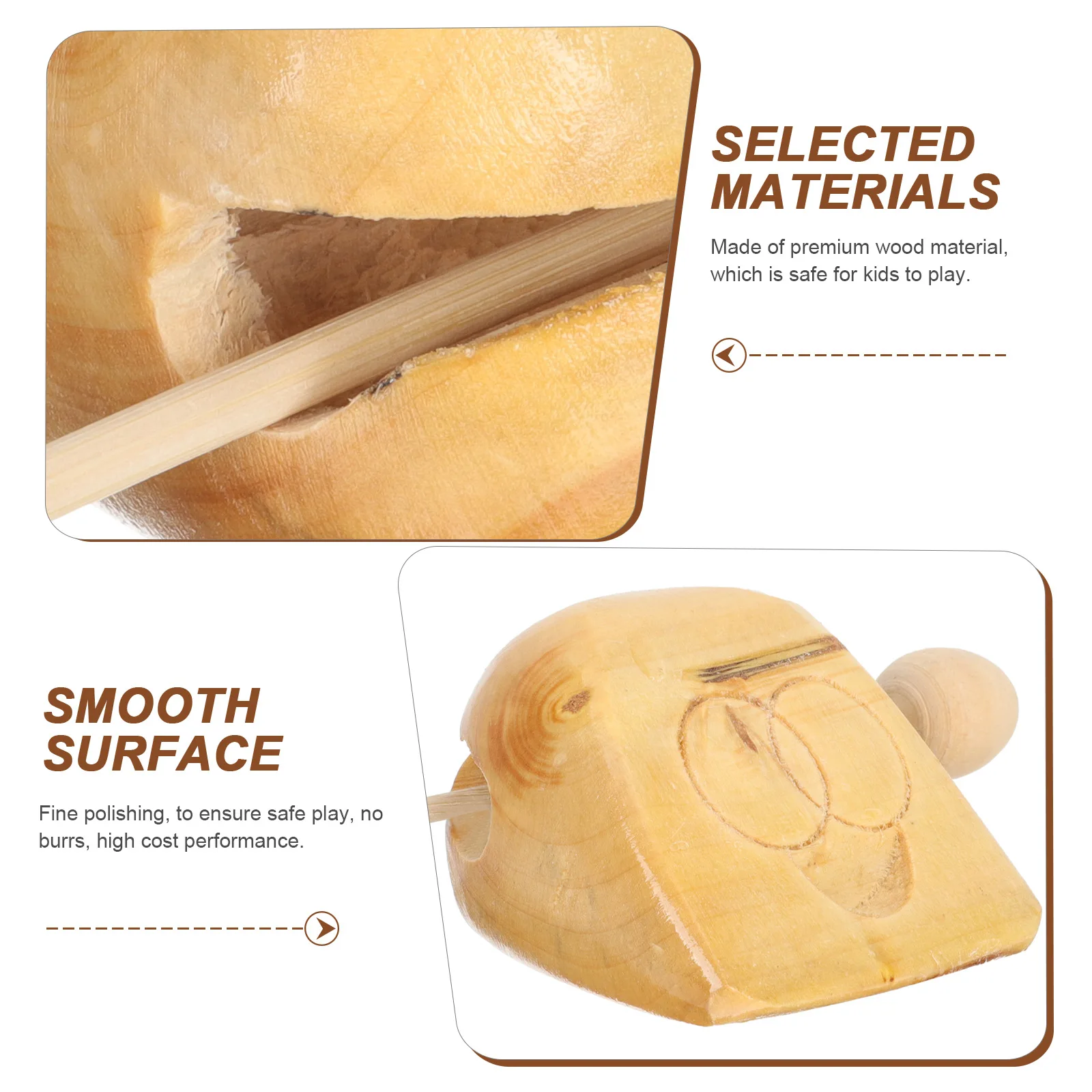 

Small Wooden Fish Instrument Reasonable Price Toy Musical Instruments Toddler Children's for Kids Kids'